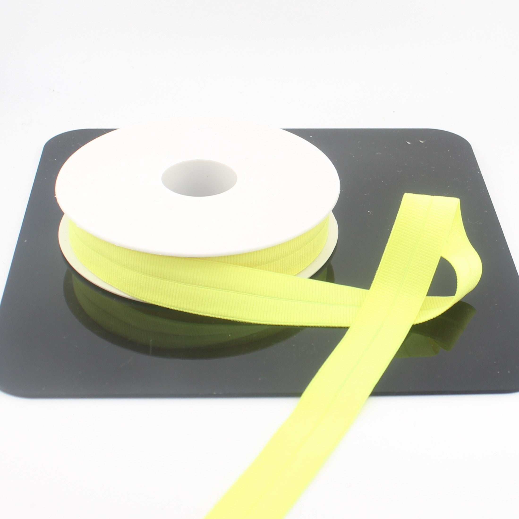 Elastisches Schrägband aus Ripsband, 20 mm × 10 m | Vorgefalztes Stretch-Einfassband (ELA3617)