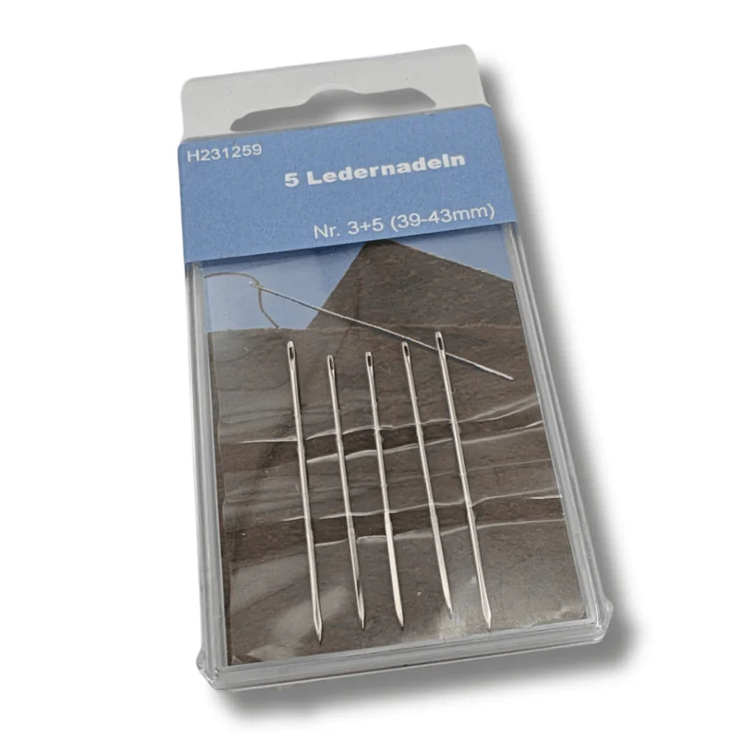 Set of 5 Sewing Needles designed for Leather Size 3+5 (39-43mm) #H231259 - ACCESSOIRES LEDUC BV