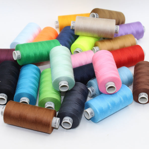 Pelotes de fils à coudre multicolores pour couture et travaux d’aiguille, fond blanc
