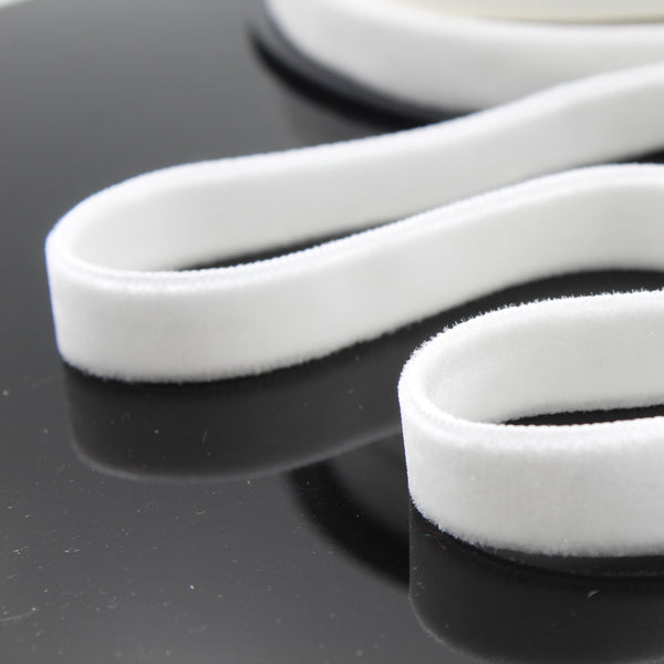 Double-Sided Velvet Ribbon 16 mm White – 5 Metres – Made in France – Luxury Velvet Ribbon – Gift Wrapping, Fashion, Decoration, DIY & Wedding