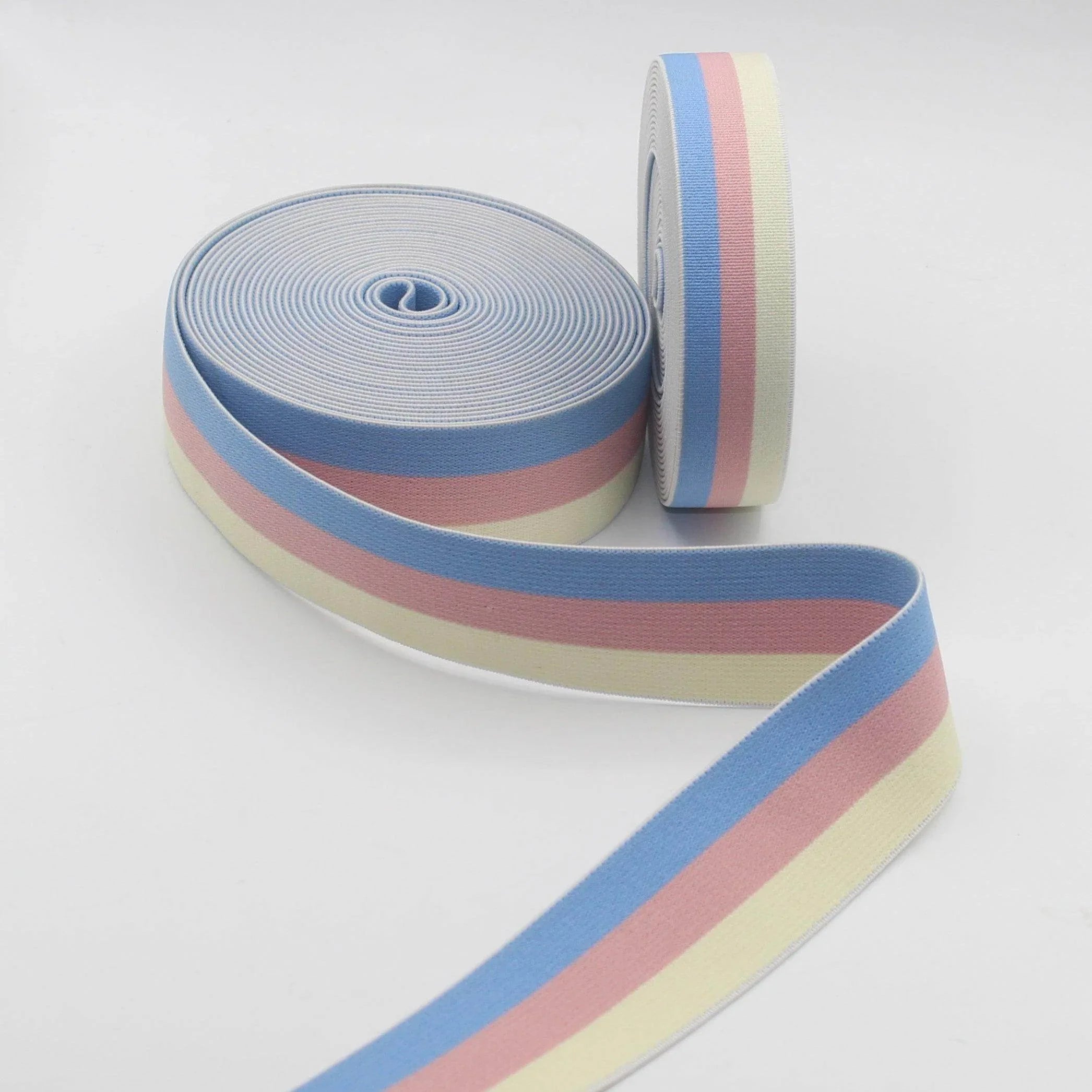 Colorful Striped Elastic #ELA2824 - 25mm or 40mm - 10 meters - ACCESSOIRES LEDUC BV