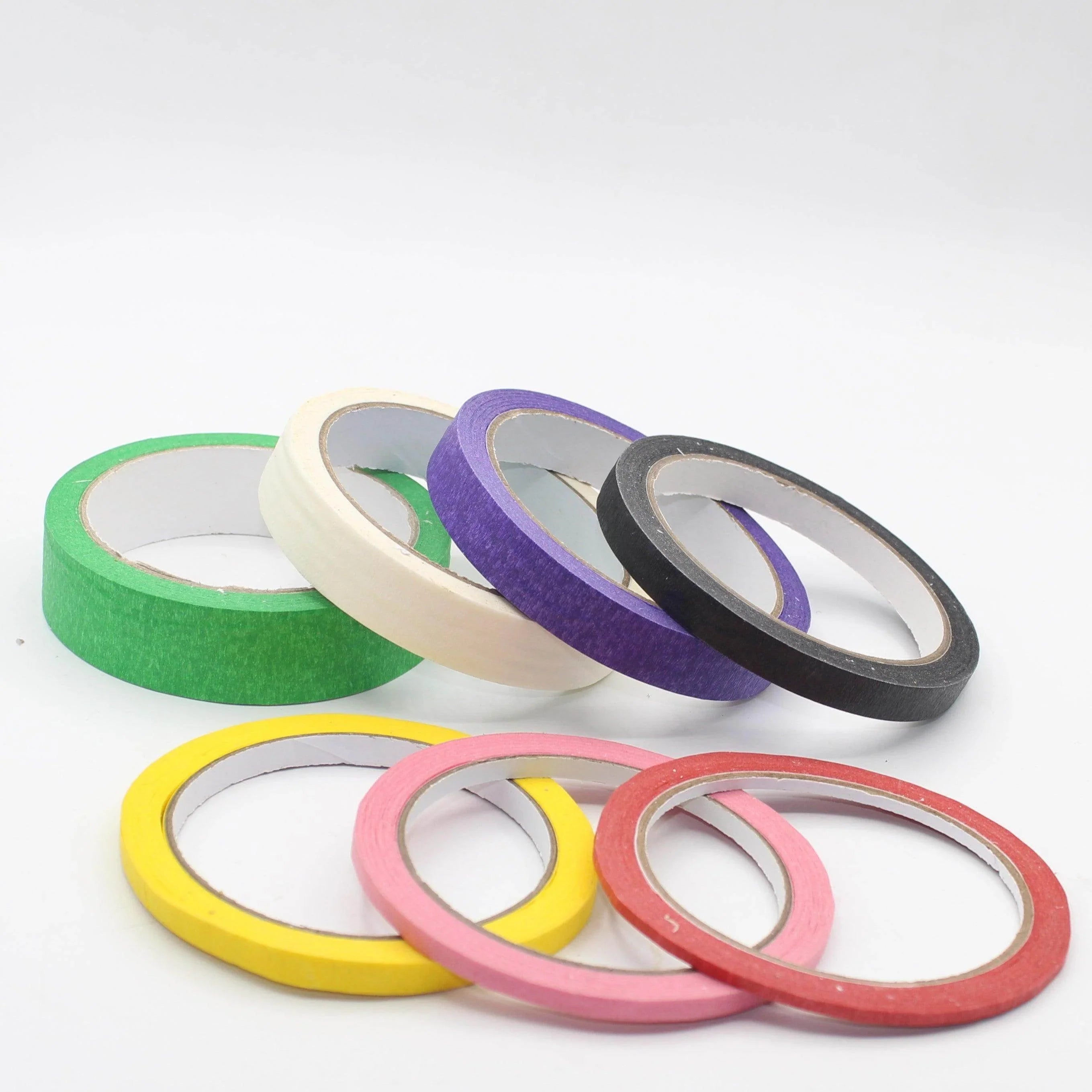 Set of 7 Rolls of Bolduc / Masking tape - 7x20meters - ACCESSOIRES LEDUC BV