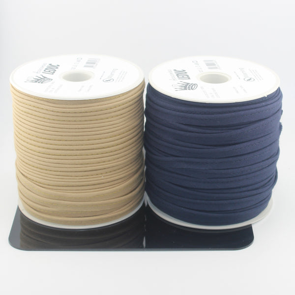 Bordino italiano in cotone in rotolo da 100 m blu navy o beige