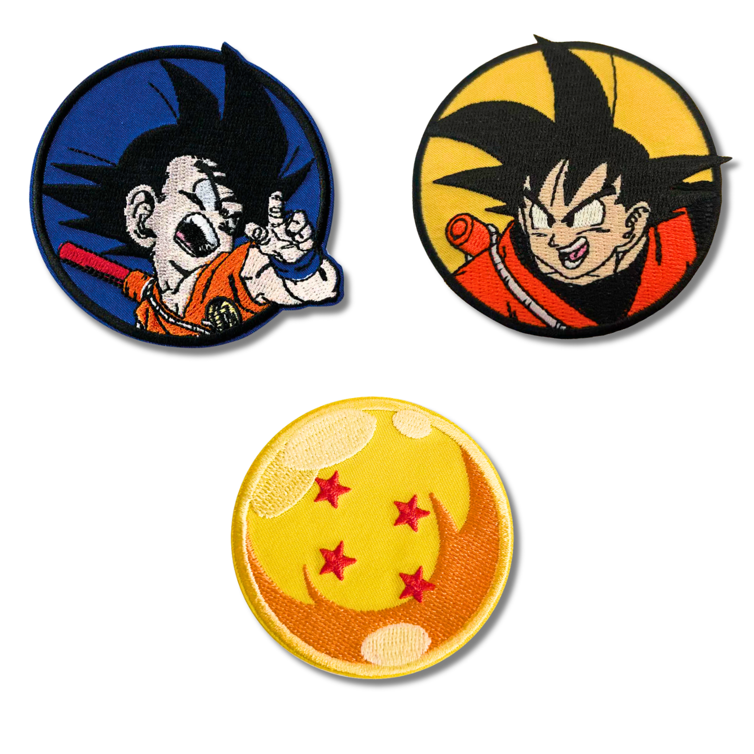 Set aus 3 Kinder- und Anime-Aufbügel-Patches für Kleidung und Taschen
