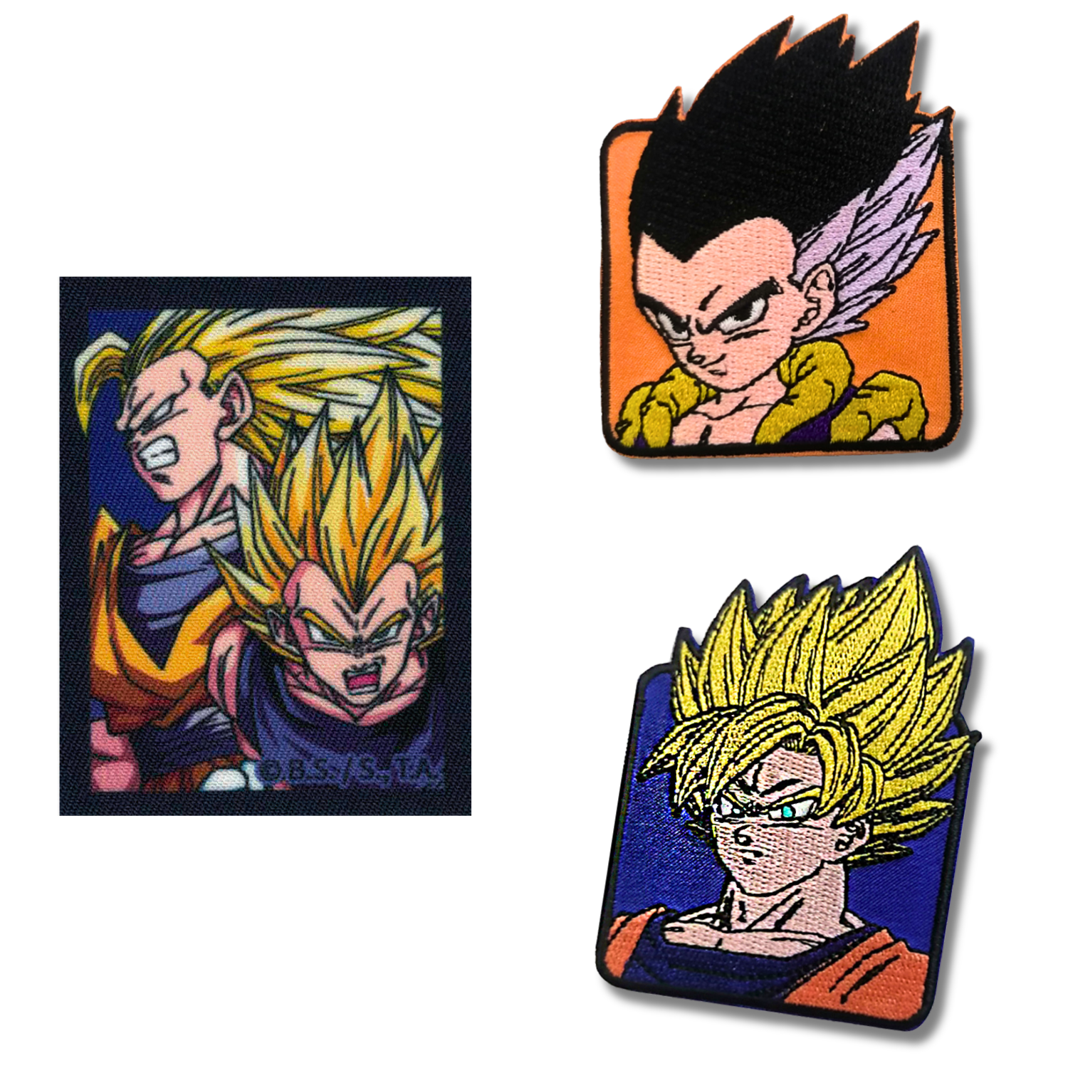 Set aus 3 Kinder- und Anime-Aufbügel-Patches für Kleidung und Taschen