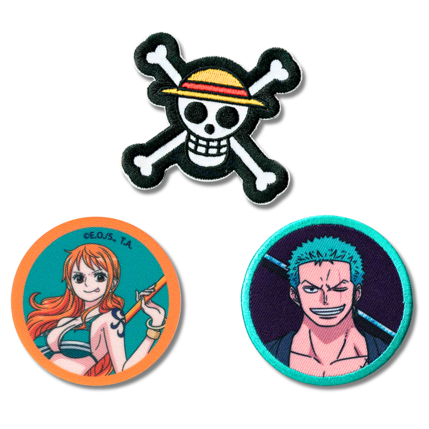 Set aus 3 Kinder- und Anime-Aufbügel-Patches für Kleidung und Taschen