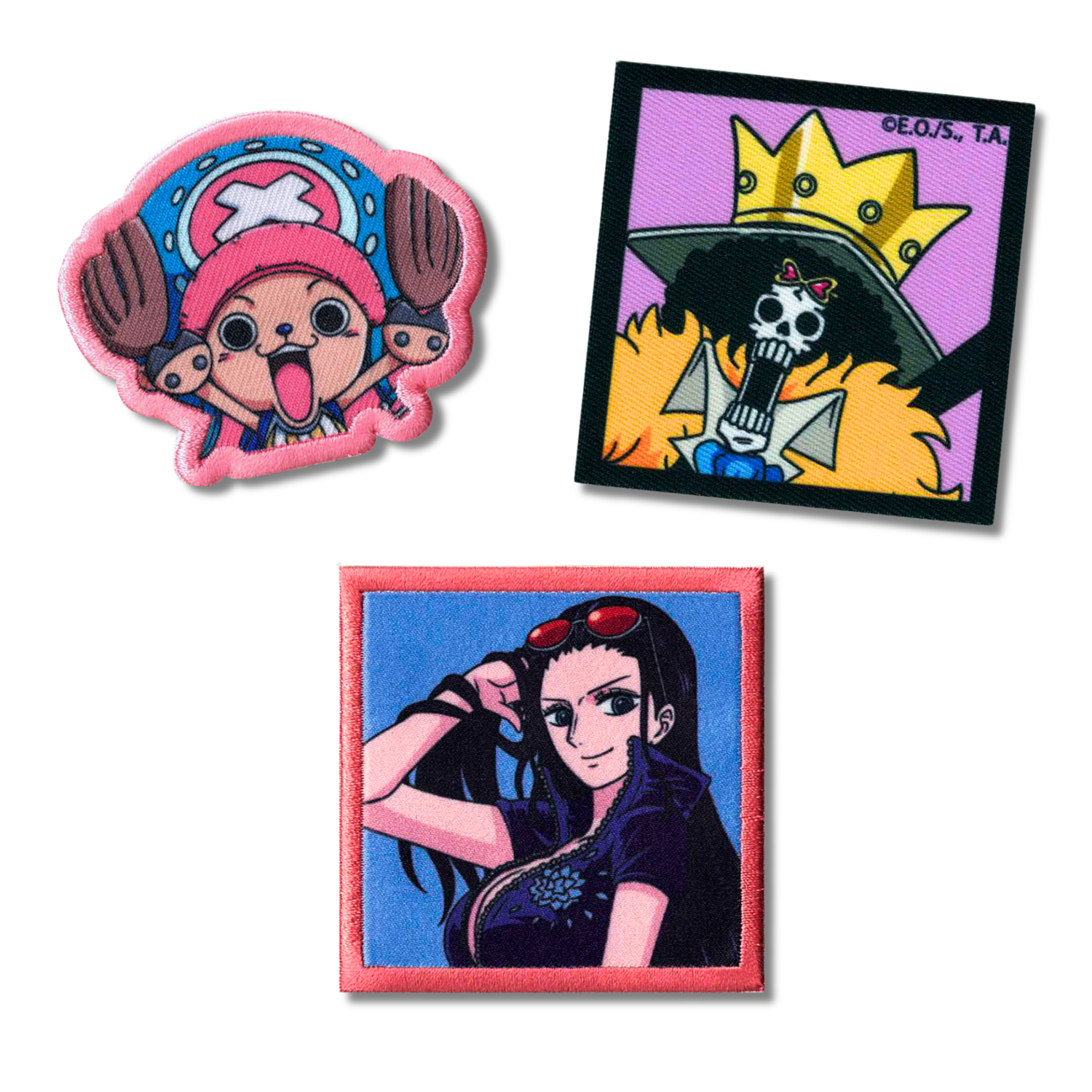 Set aus 3 Kinder- und Anime-Aufbügel-Patches für Kleidung und Taschen