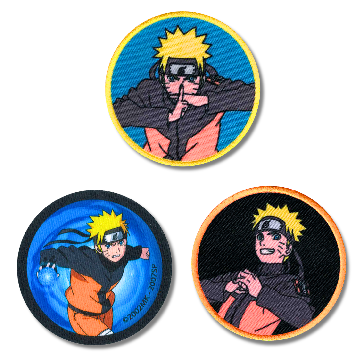Set aus 3 Kinder- und Anime-Aufbügel-Patches für Kleidung und Taschen