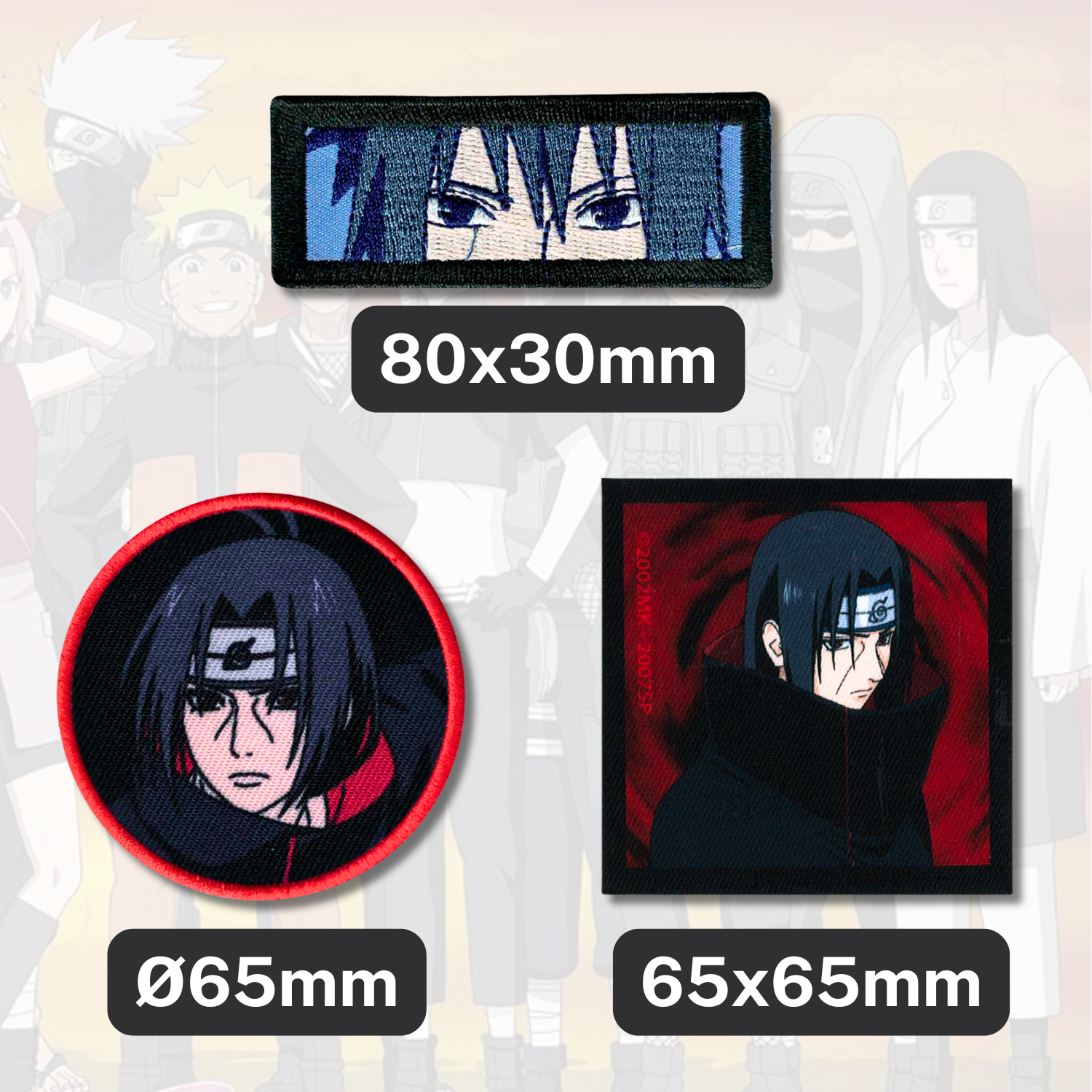 Set aus 3 Kinder- und Anime-Aufbügel-Patches für Kleidung und Taschen