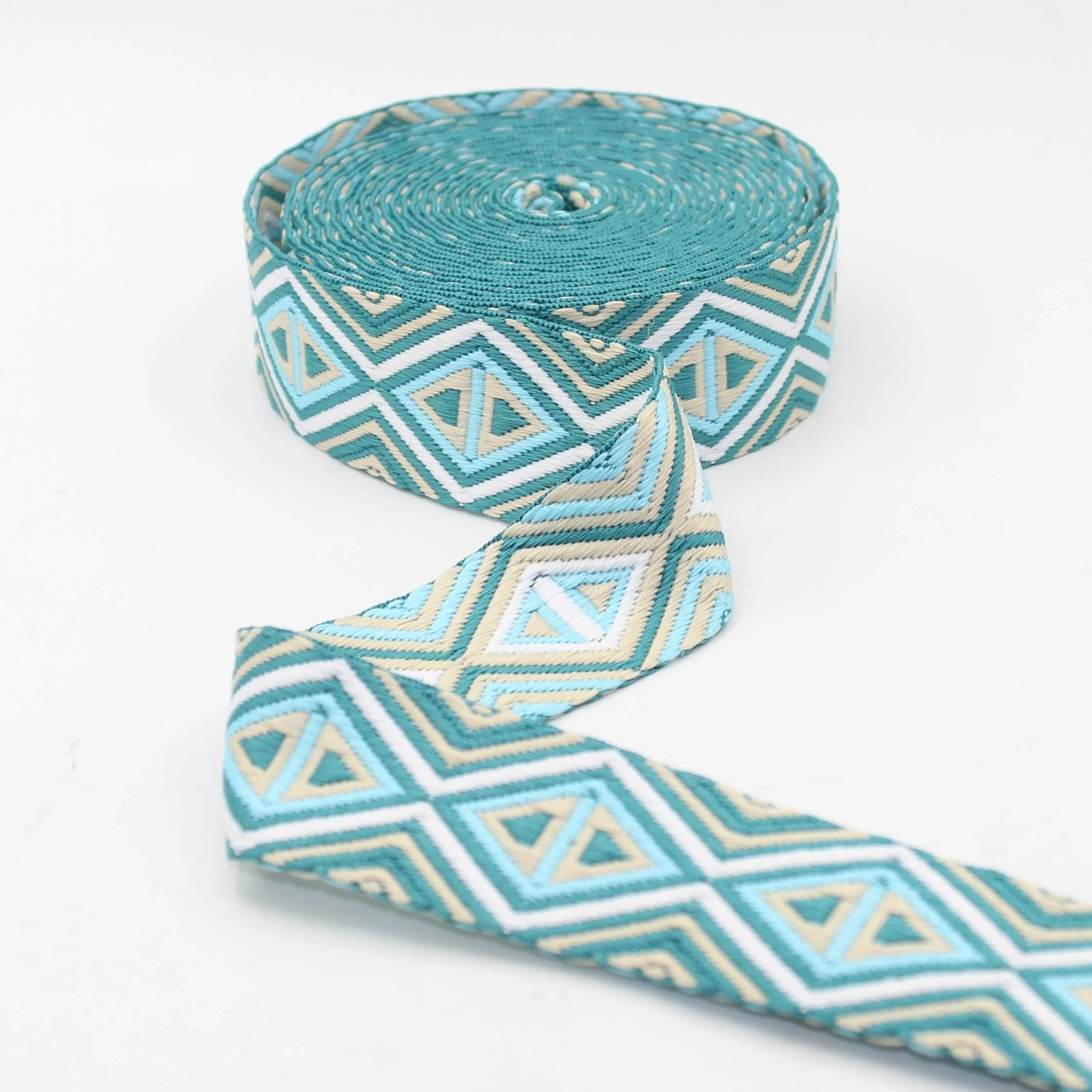 5 meters Ethnic Diamonds 38mm Webbing #RUB3564 - ACCESSOIRES LEDUC BV