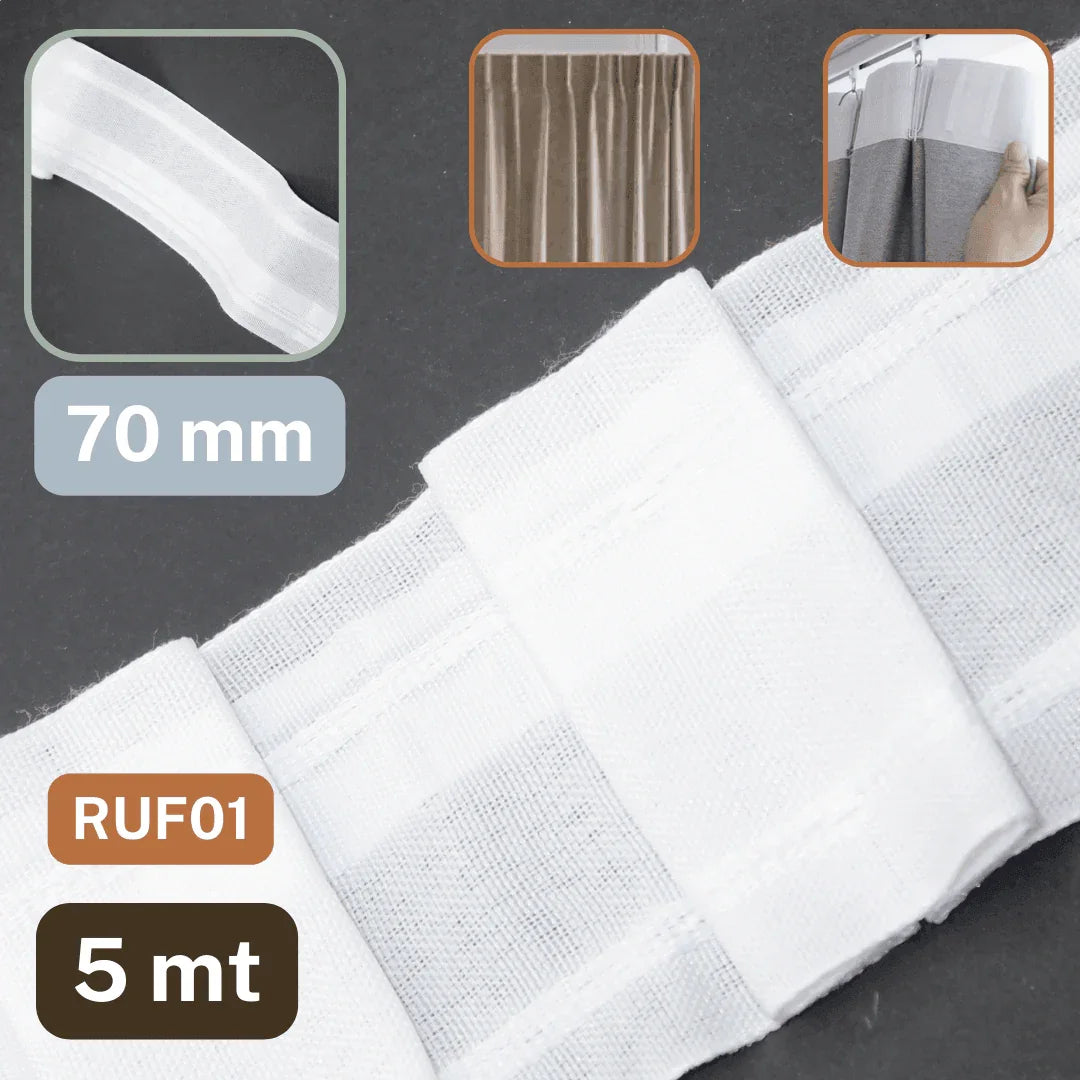 Curtain Tape 5 meters - ACCESSOIRES LEDUC BV