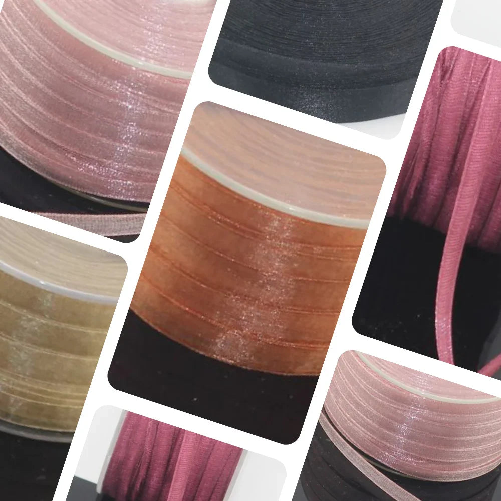 10 meters Organza Ribbon (available in different styles, widths and colours) - ACCESSOIRES LEDUC BV