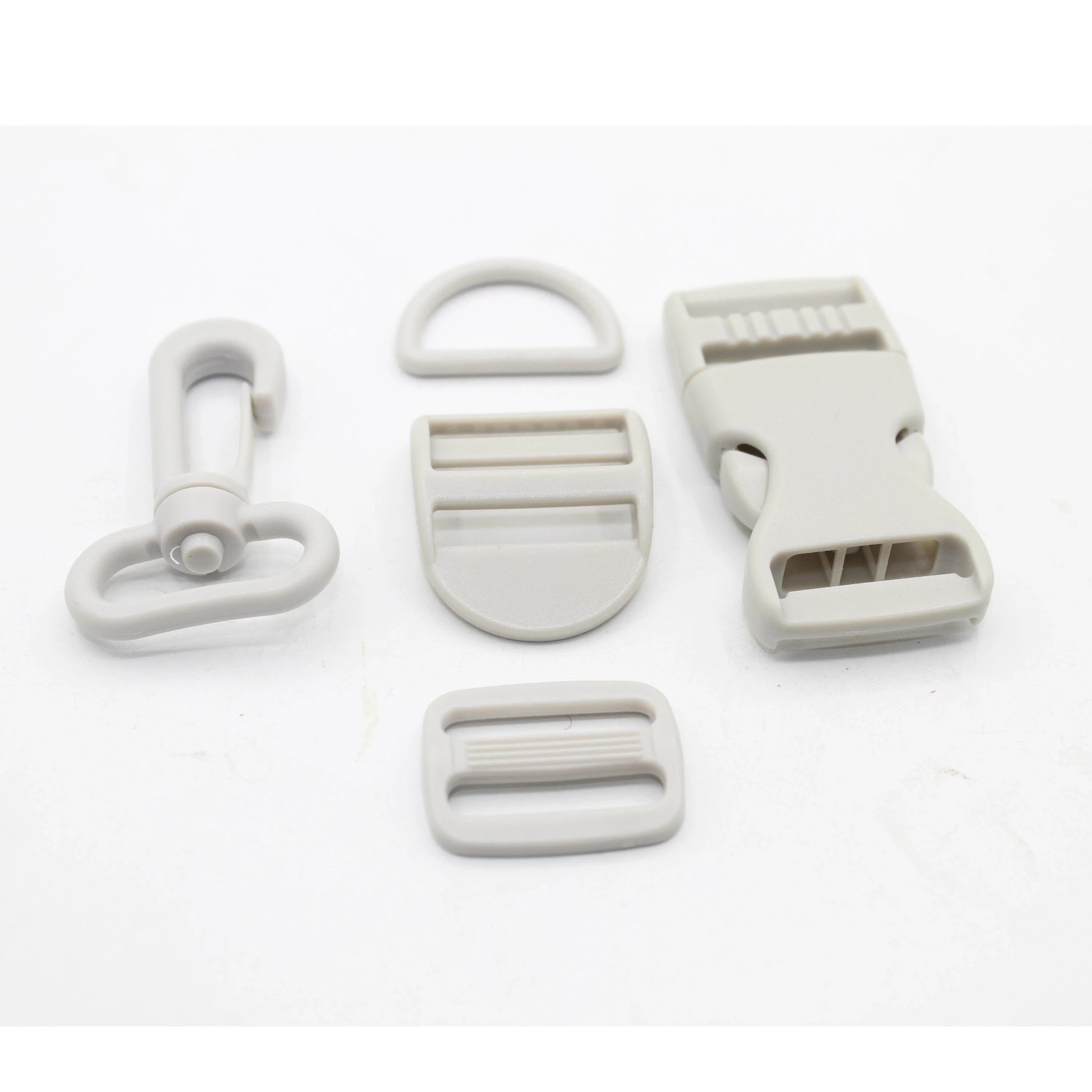 Set of 5 Coloured Nylon Buckles (1 Lobster + 2 sliding buckles + 1 D ring + 1 Clipsable buckle) - 20mm/25mm - ACCESSOIRES LEDUC BV