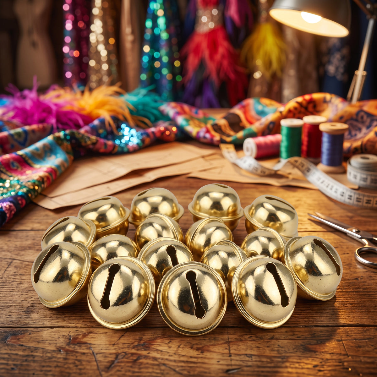 Sewing Jingle Bells 13, 18 & 30mm – Gold & Silver – 20 pcs