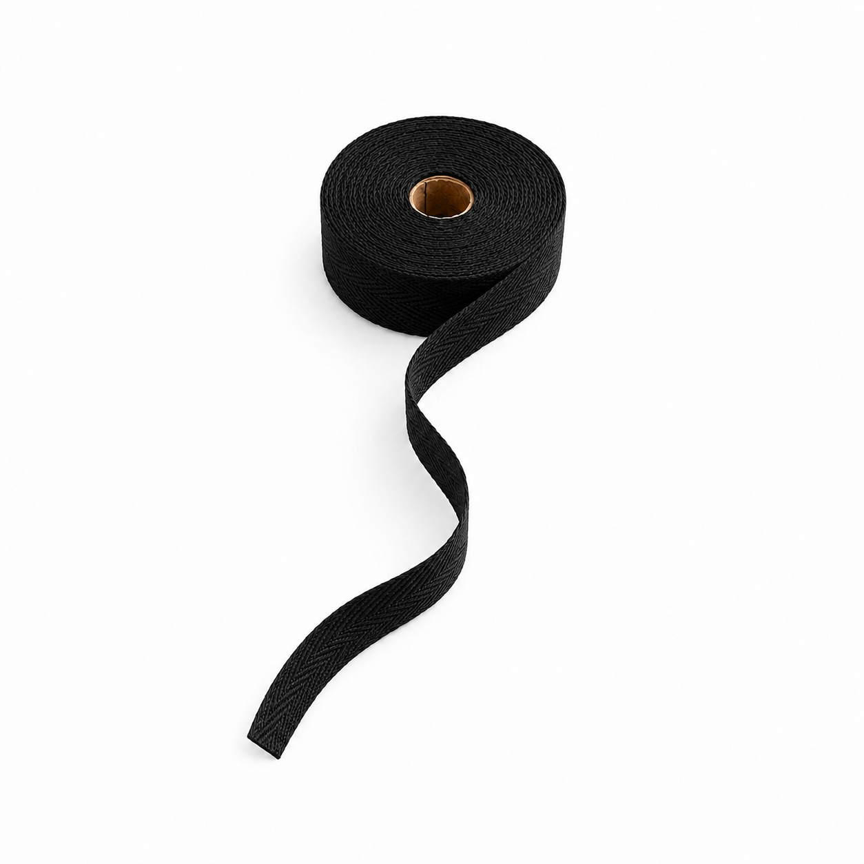 5 m 100% Cotton Herringbone Tape – White, Black or Ecru