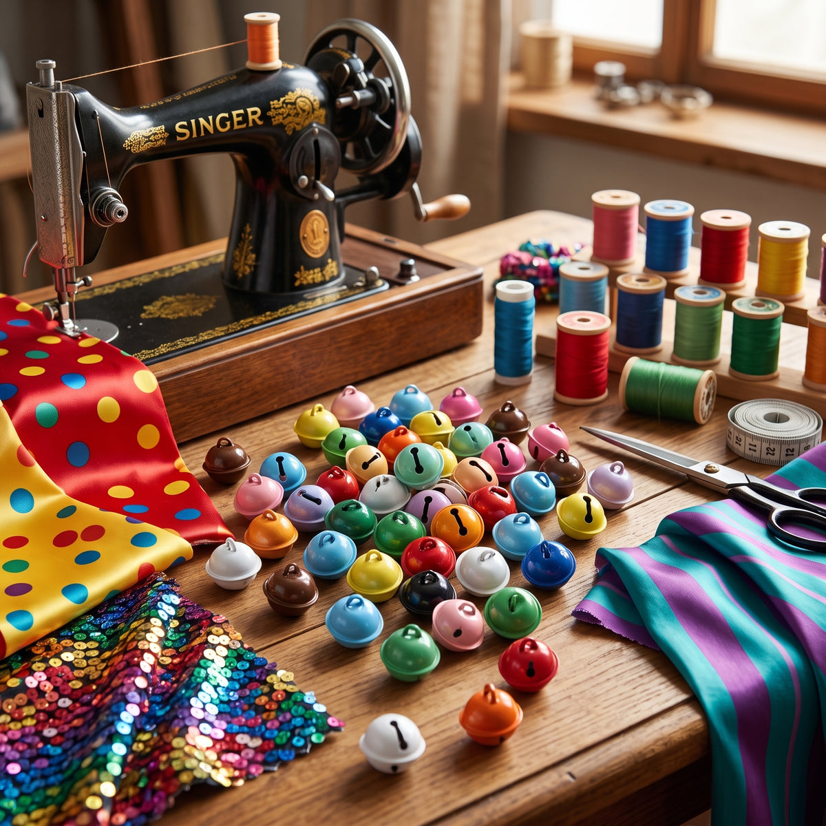 Sewing Colourful Jingle Bells 14mm & 22mm – 20 pcs - Mixed & Solid Colours