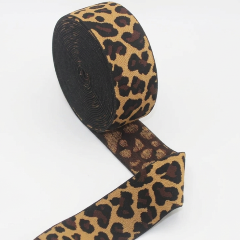 Élastique léopard de 40 mm pour ceintures, vêtements et couture