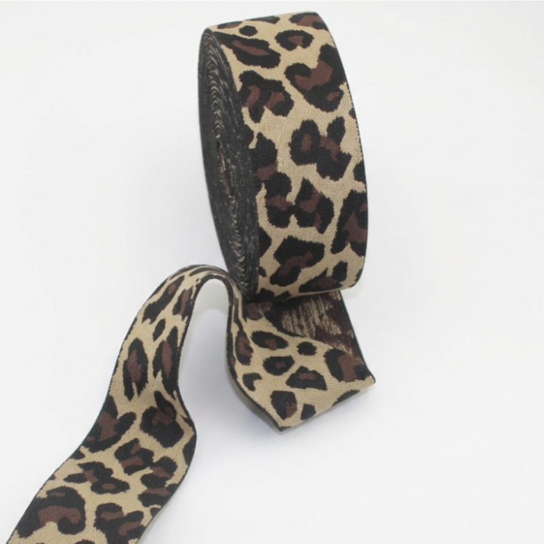 Élastique léopard de 40 mm pour ceintures, vêtements et couture