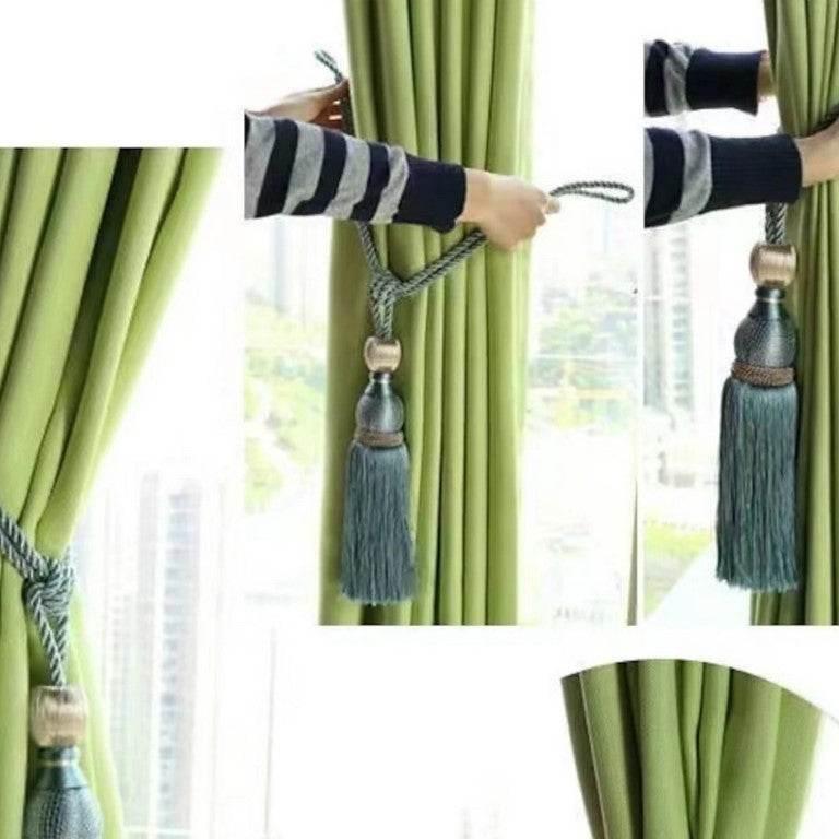 1 pair (2 pieces - suitable for 1 or 2 window(s)) Elegant Classic Giant 30cm Tassel Tie-Back #EMB08 - ACCESSOIRES LEDUC BV