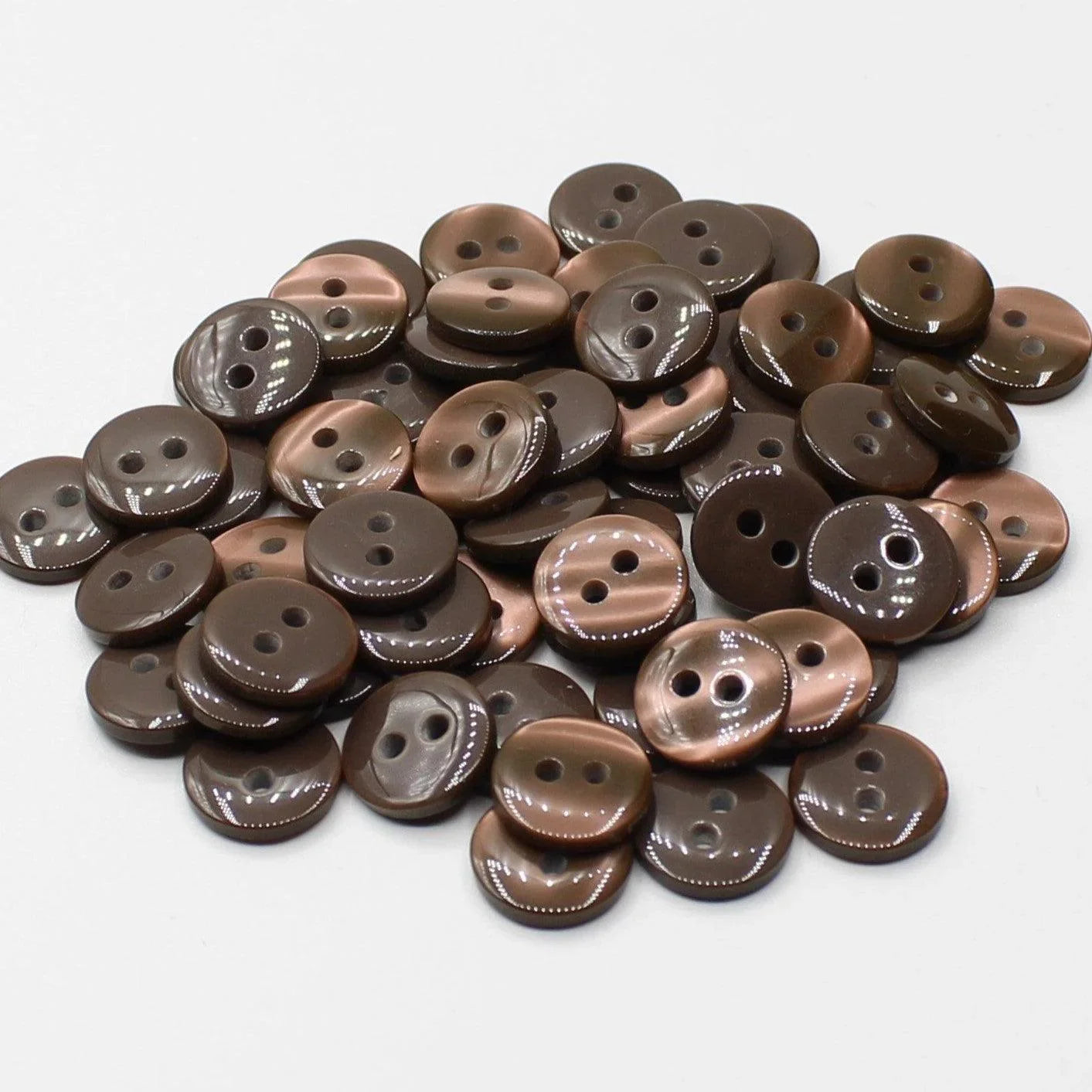 50 pieces 11mm - 2 Holes Polyester Button for Blouses (18") - (KP2 105 18") - ACCESSOIRES LEDUC BV
