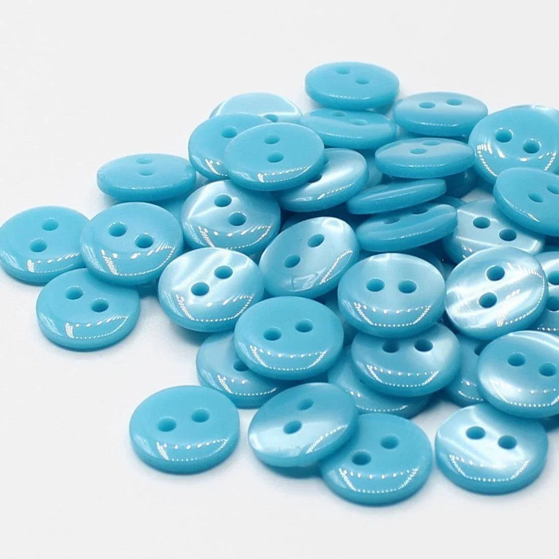 50 pieces 11mm - 2 Holes Polyester Button for Blouses (18") - (KP2 105 18") - ACCESSOIRES LEDUC BV