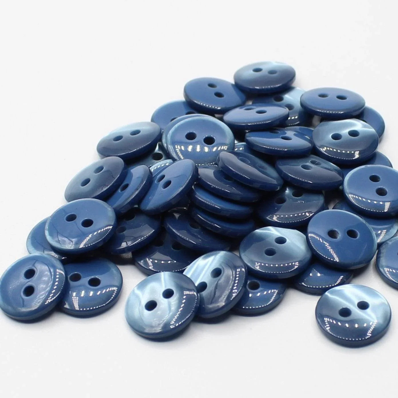 50 pieces 11mm - 2 Holes Polyester Button for Blouses (18") - (KP2 105 18") - ACCESSOIRES LEDUC BV