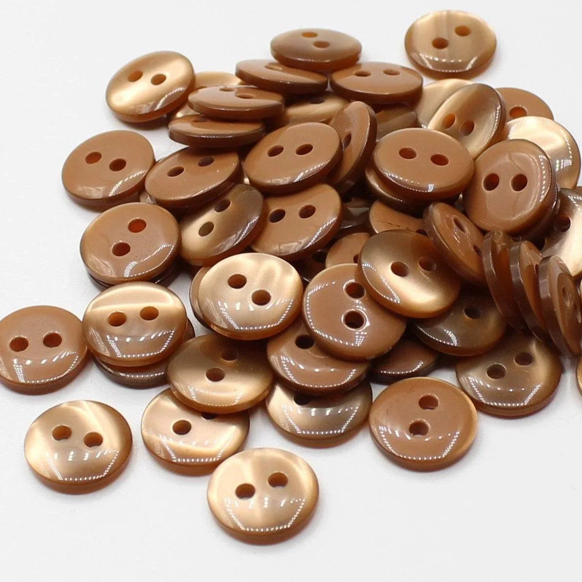 50 pieces 11mm - 2 Holes Polyester Button for Blouses (18") - (KP2 105 18") - ACCESSOIRES LEDUC BV