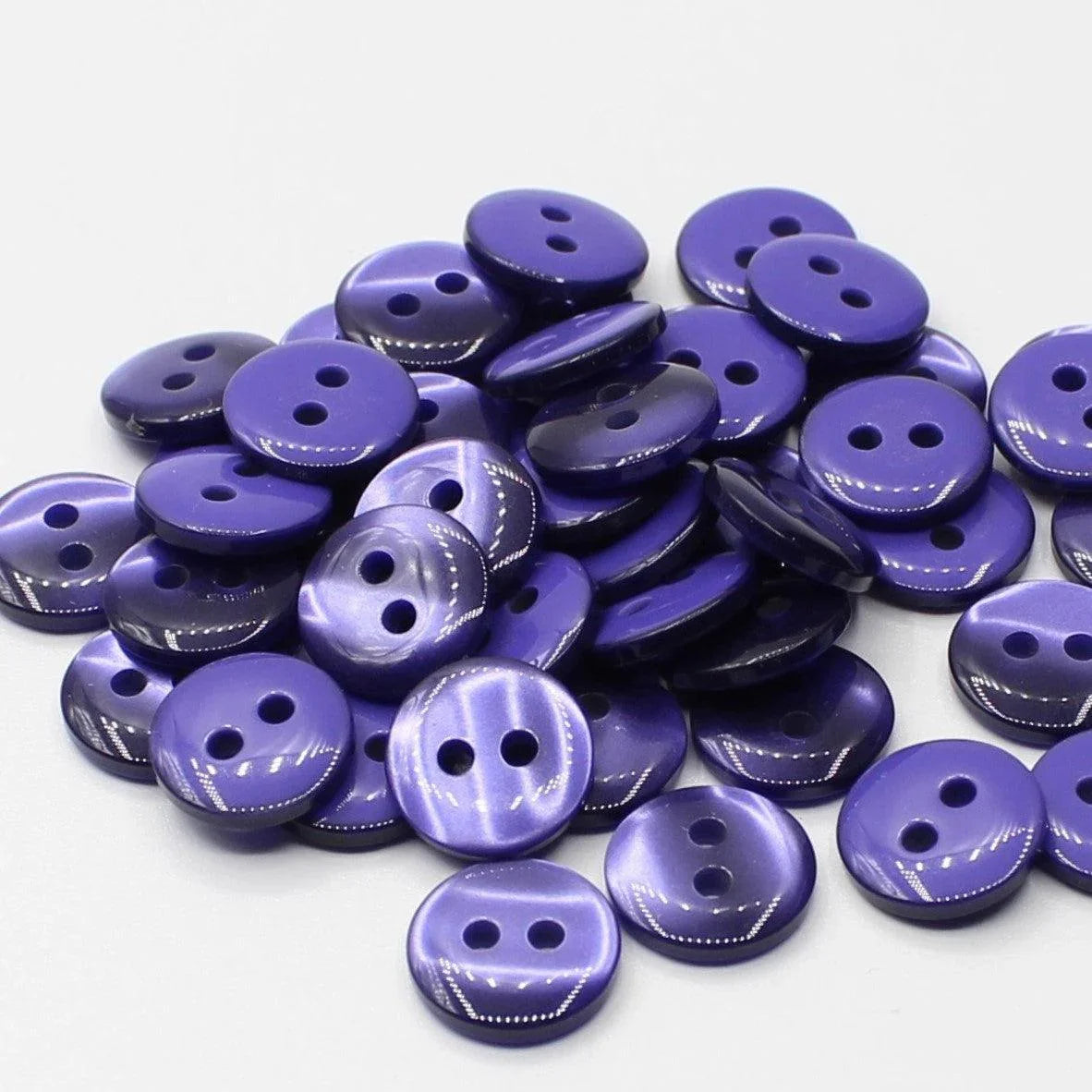 50 pieces 11mm - 2 Holes Polyester Button for Blouses (18") - (KP2 105 18") - ACCESSOIRES LEDUC BV
