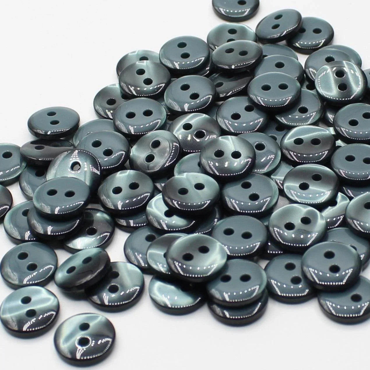 50 pieces 11mm - 2 Holes Polyester Button for Blouses (18") - (KP2 105 18") - ACCESSOIRES LEDUC BV