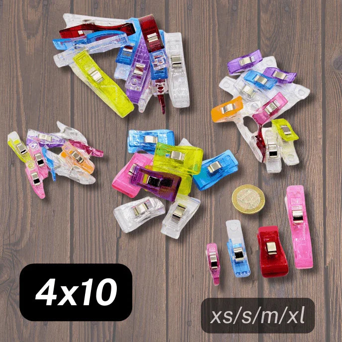 40 Wonderclips , 10 pieces each sizes - ACCESSOIRES LEDUC BV