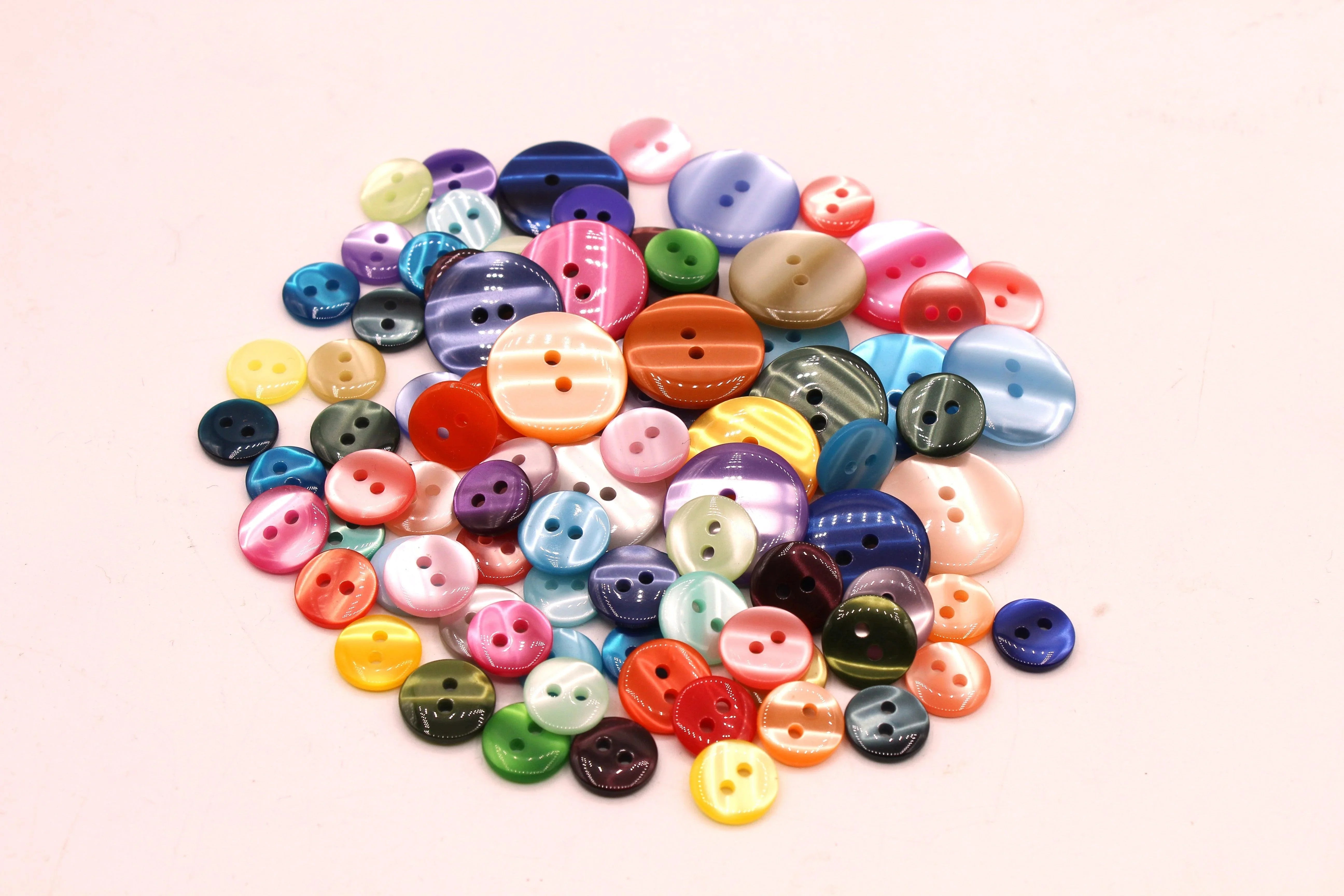 50 pieces 11mm - 2 Holes Polyester Button for Blouses (18") - (KP2 105 18") - ACCESSOIRES LEDUC BV