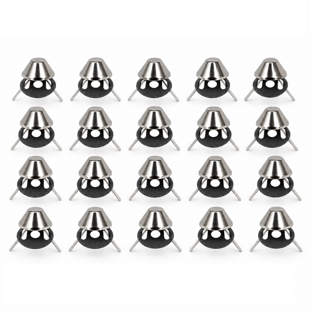 15mm Bag Feet / Purse Feet – Set of 20 – Silver or Gold