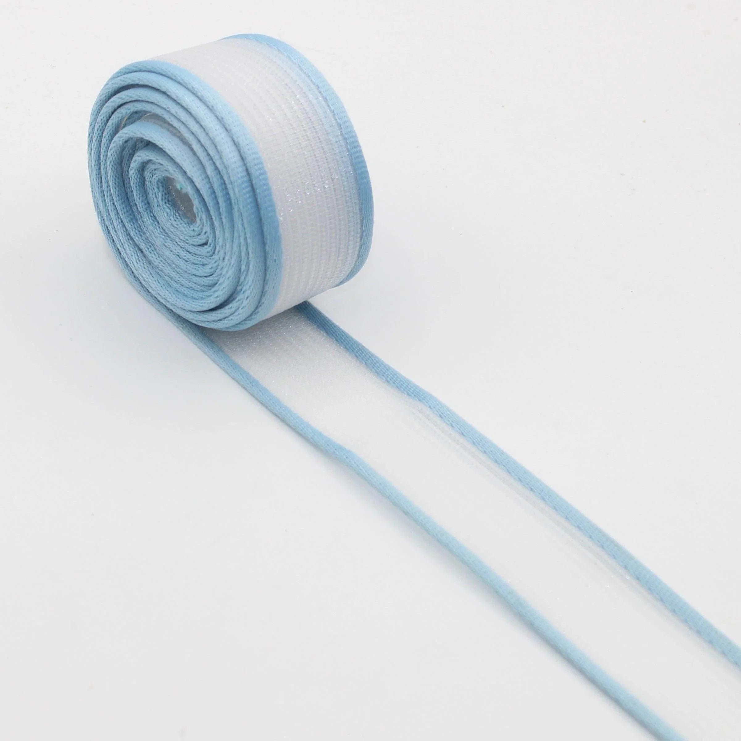 Transparent Webbing 40mm with Coloured Edges 5/10/45mt #RUB3535 - ACCESSOIRES LEDUC BV