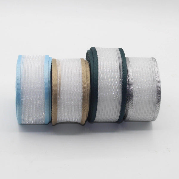 Transparent Webbing 40mm with Coloured Edges 5/10/45mt #RUB3535 - ACCESSOIRES LEDUC BV
