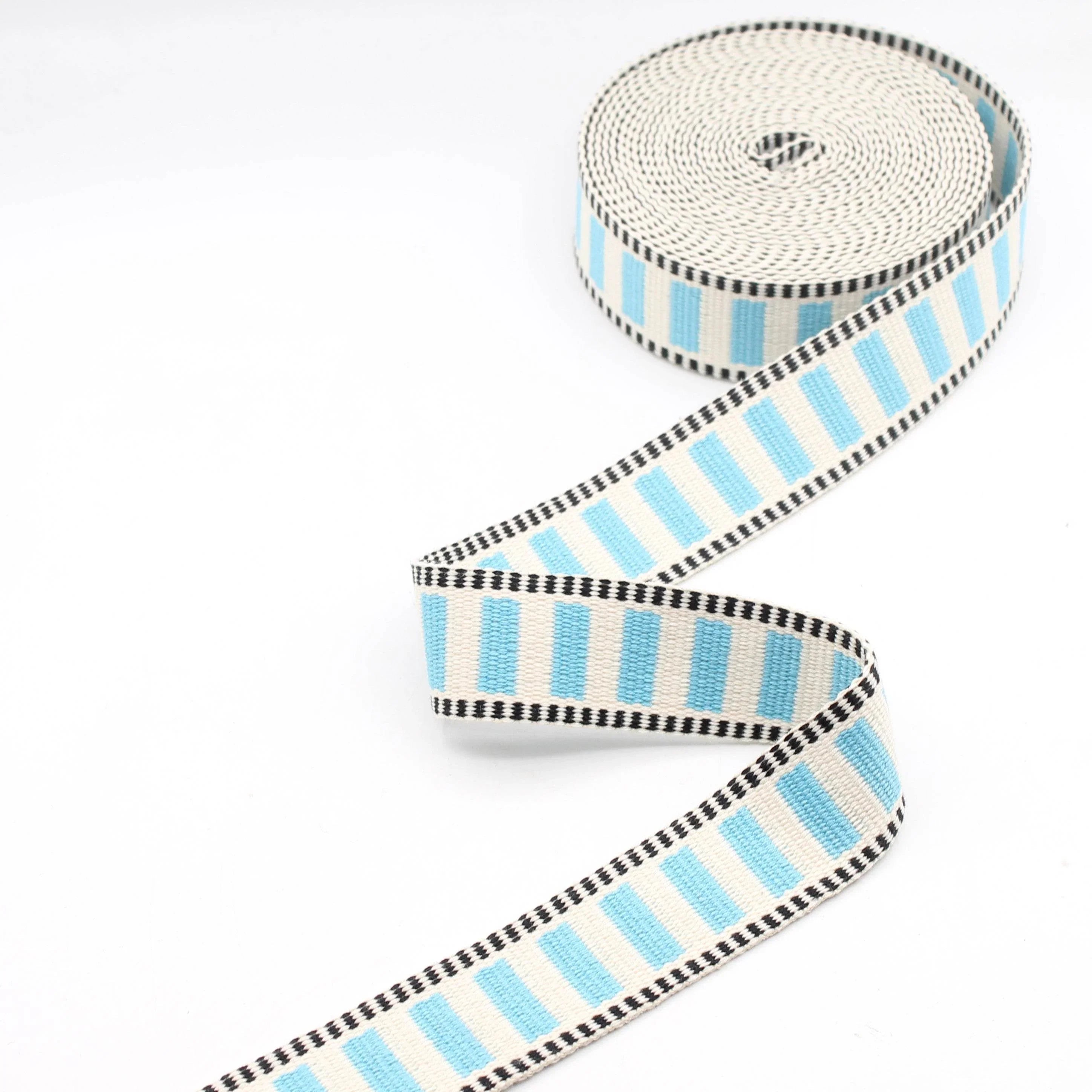 10 meters 32mm or 38mm Railway Colorful Polyester Tricolor Webbing #RUB3571 - ACCESSOIRES LEDUC BV