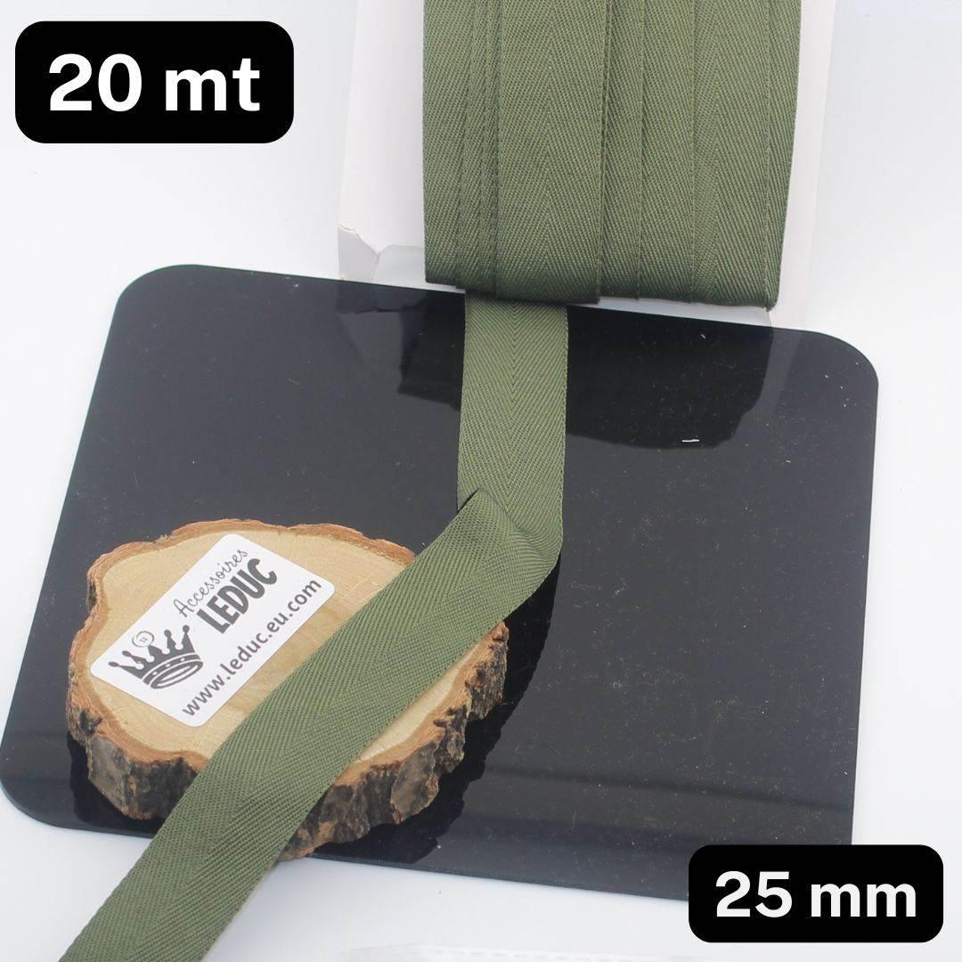 20 meters 20 or 25mm Wide 100% Cotton Herringbone tape (21 colours to chose from!) - ACCESSOIRES LEDUC BV