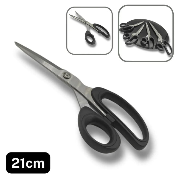 Ciseaux de couture 21 cm ACCESSOIRES LEDUC, lame acier inoxydable, poignées noires.