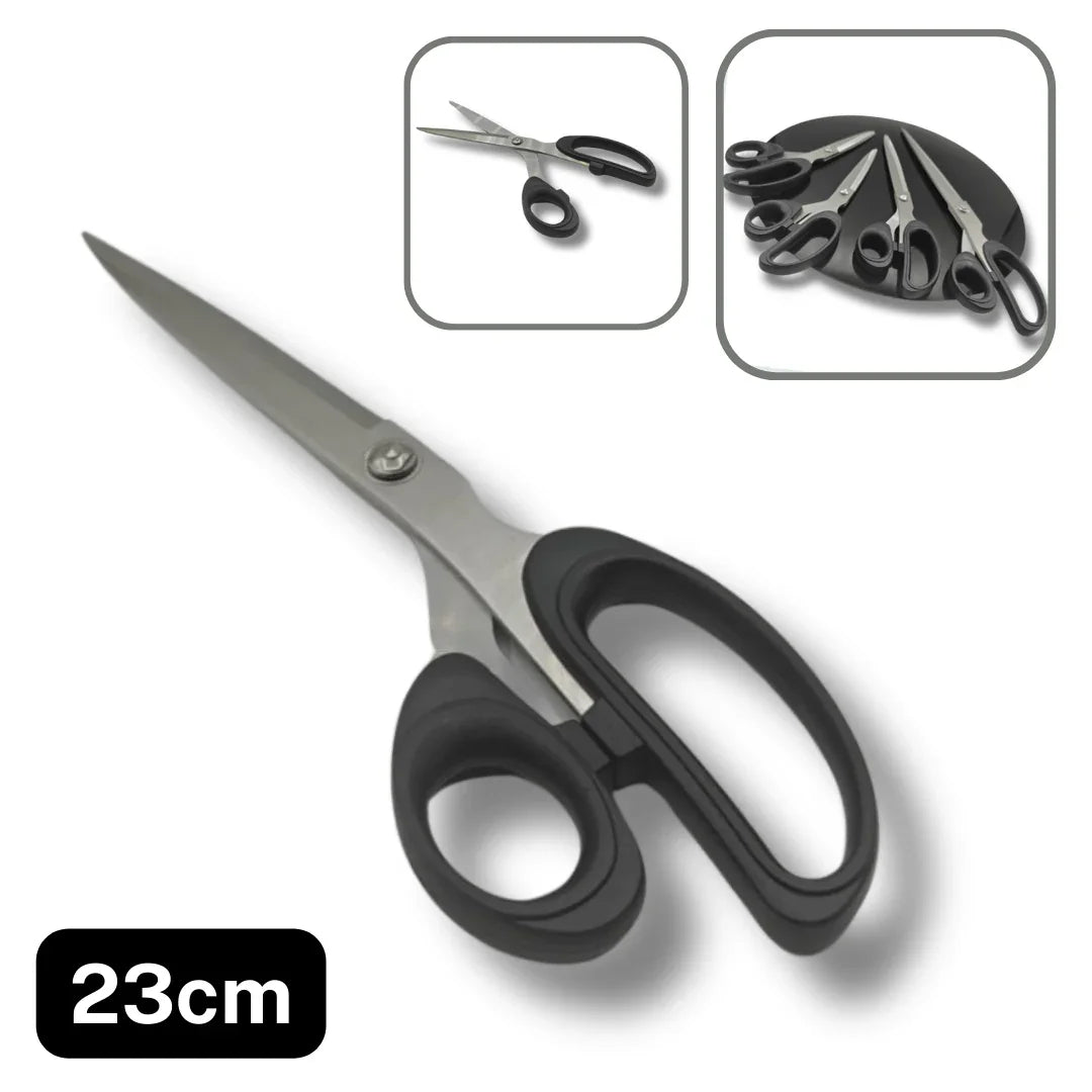 Ciseaux de couture 23 cm à poignées noires, outil Accessoires Leduc pour travaux créatifs