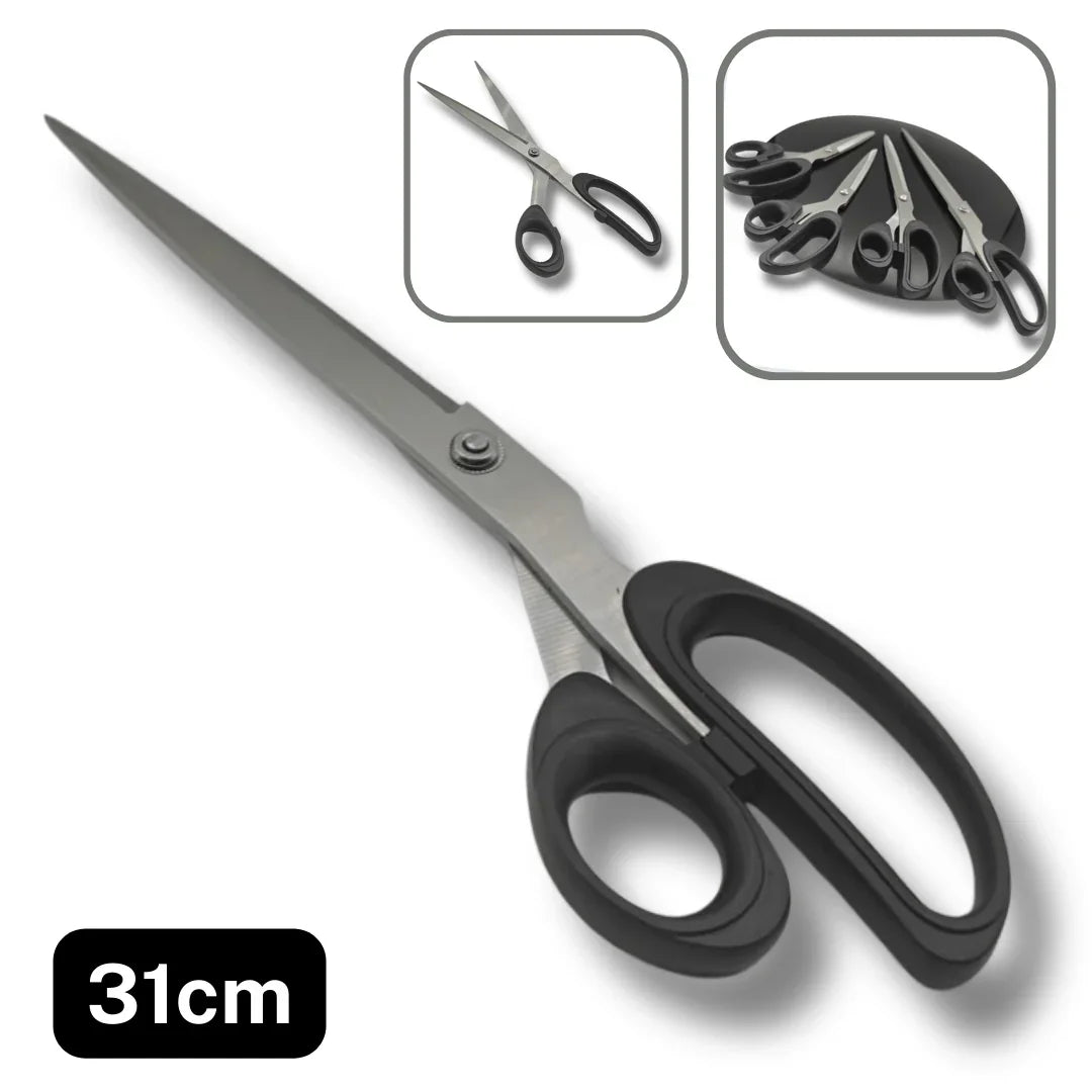 Grandes ciseaux de tailleur 31cm avec poignée noire, accessoires couture professionnels