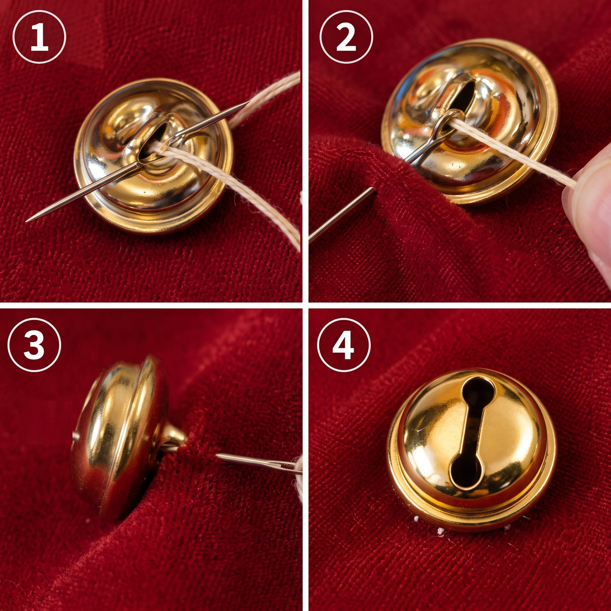 Sewing Jingle Bells 13, 18 & 30mm – Gold & Silver – 20 pcs