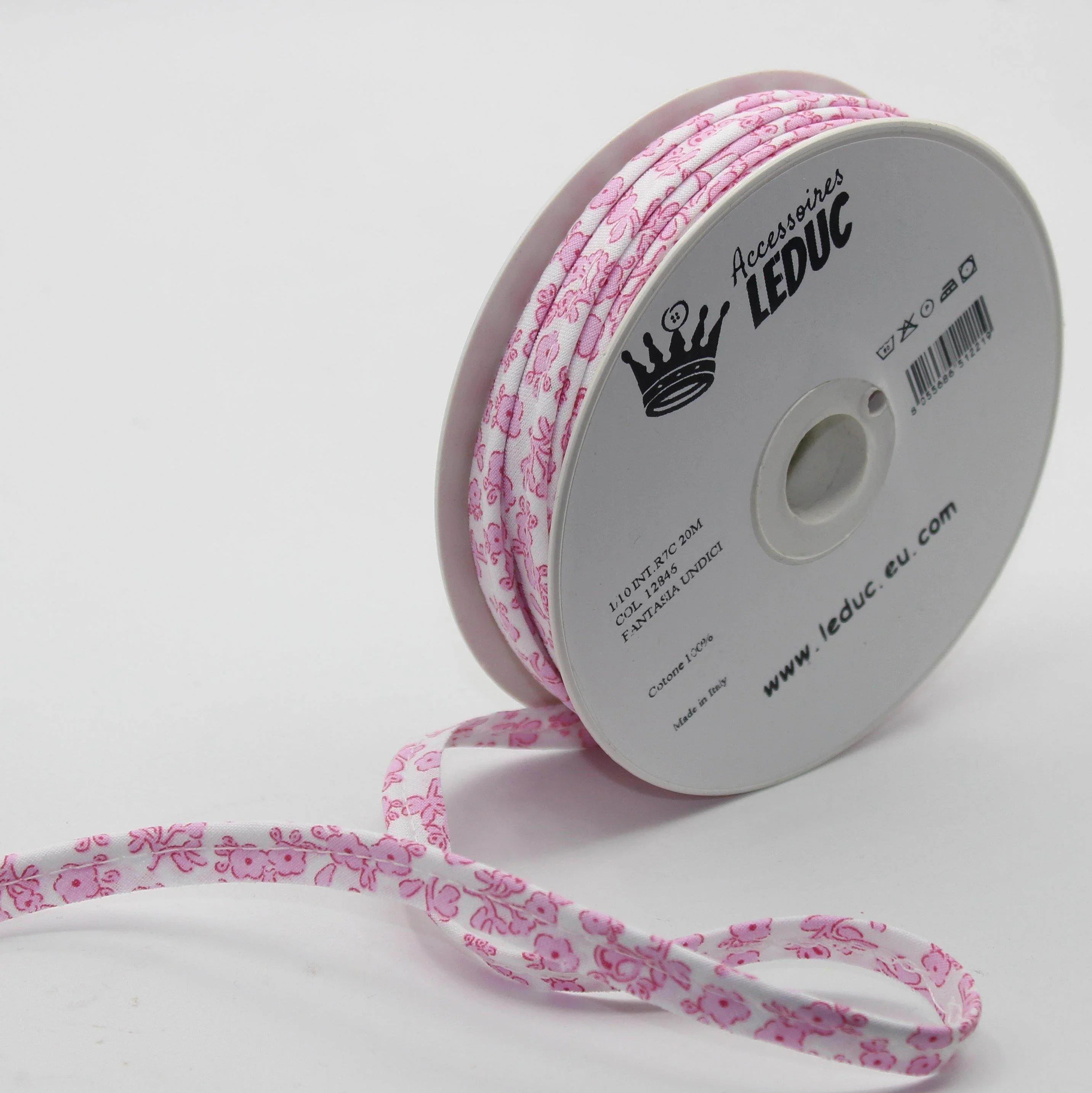 20 meters Floral Cotton Piping (10mm : 2mm+8mm) #SBI517 - ACCESSOIRES LEDUC BV