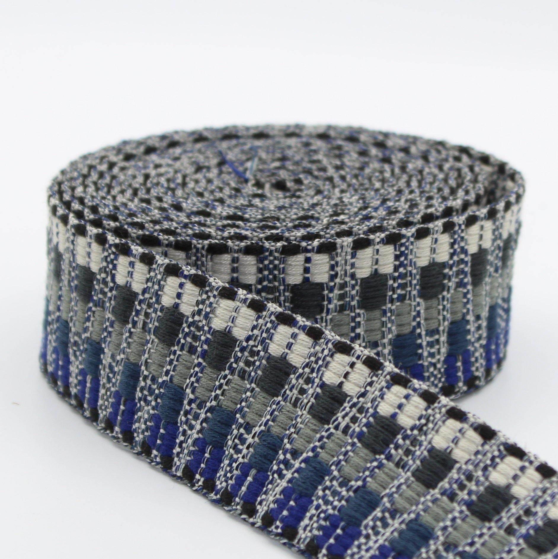 5 meters Ethnic Zig Zag Webbing 38mm #RUB1936 - ACCESSOIRES LEDUC BV