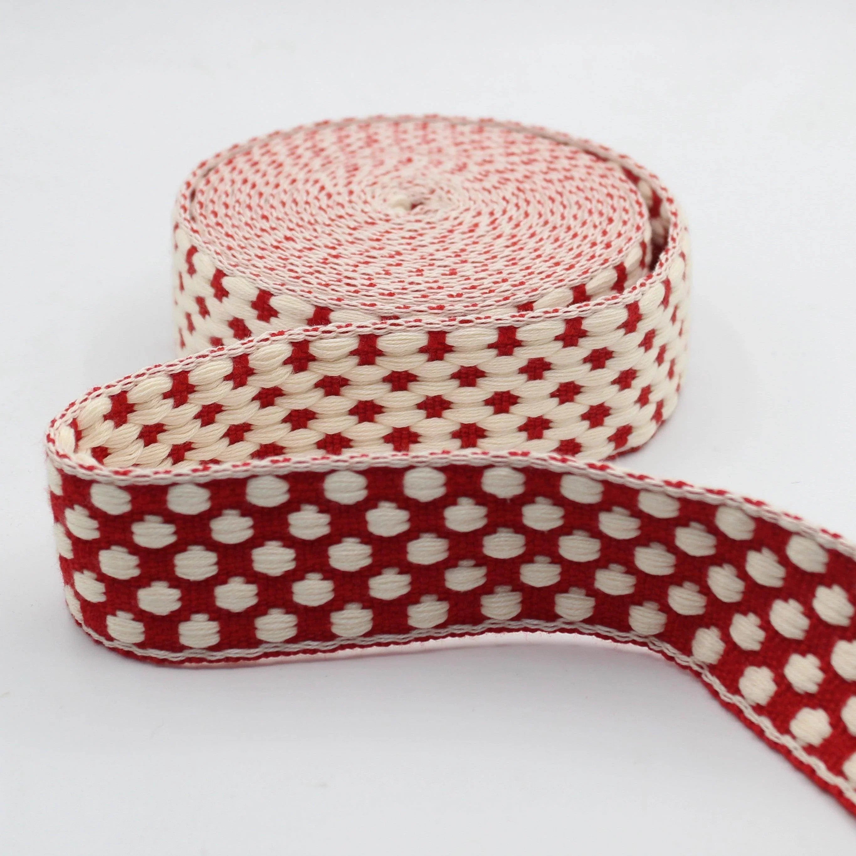 5 Meters Dots Pattern Webbing 38 mm #RUB3505 - ACCESSOIRES LEDUC BV