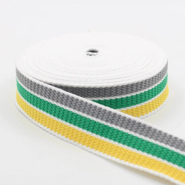 5 meters 30mm Striped Colourful Webbing #RUB1990 - ACCESSOIRES LEDUC BV