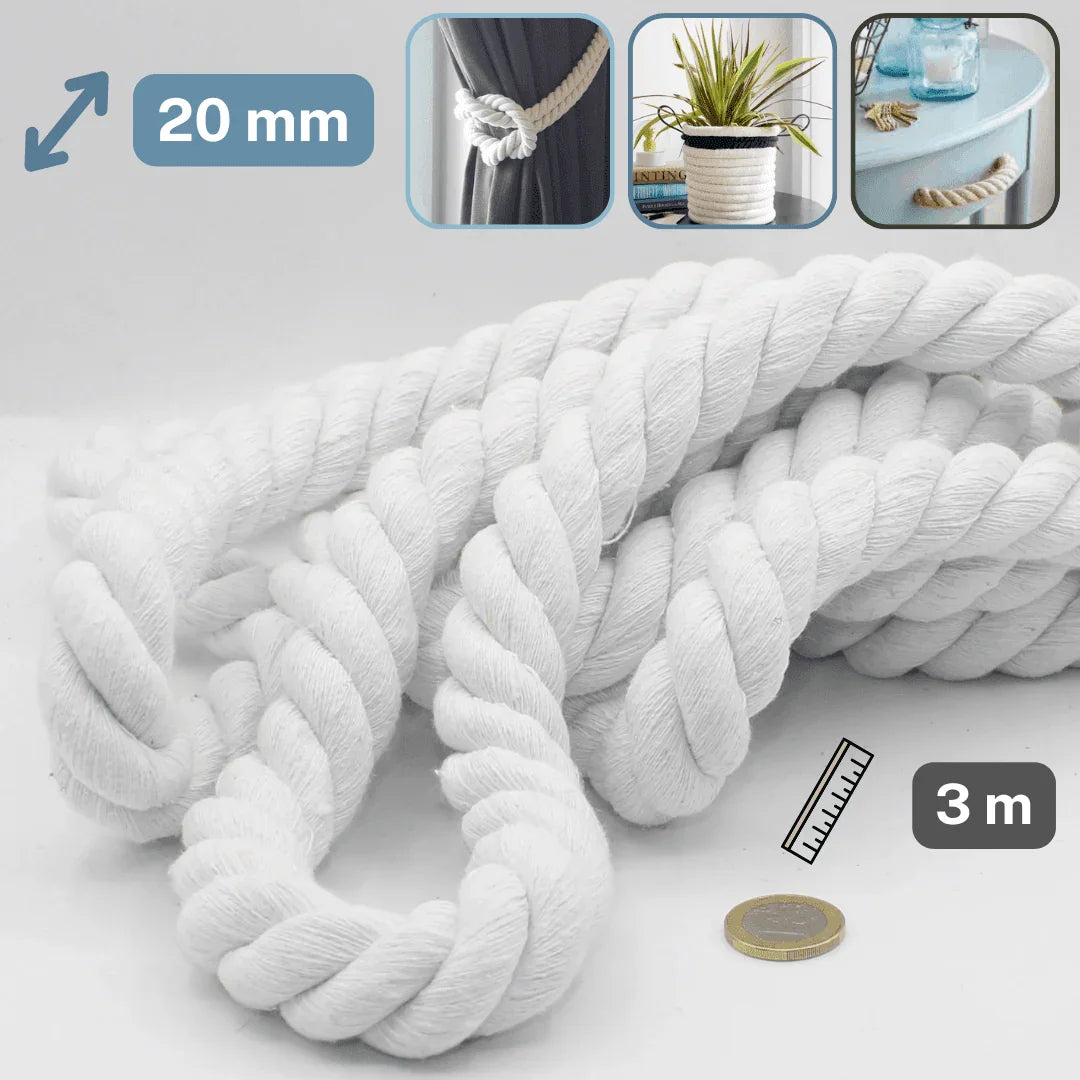 3 Meters Thick Cord 12 20 and 30mm #COR3012 - ACCESSOIRES LEDUC BV