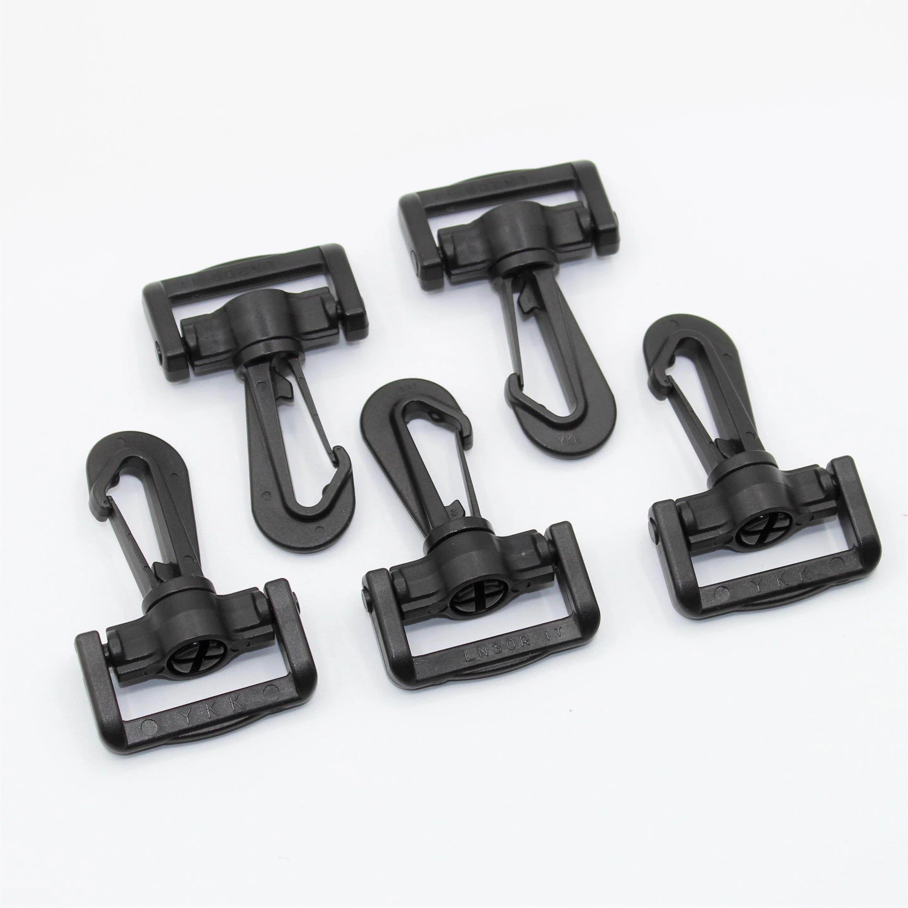YKK Plastic Buckles / Lobster Hooks for 30mm or 40mm Tape/Webbing col Black - ACCESSOIRES LEDUC BV