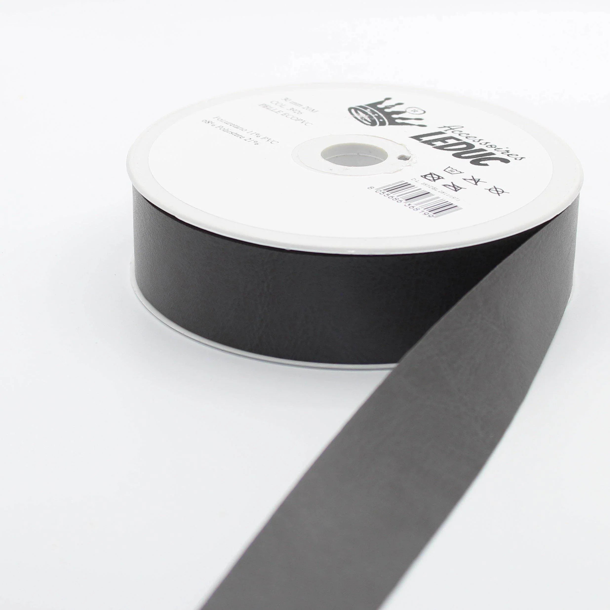 20 meters Simili-Leather Flat Cut Bias Binding 30mm #SBI504 - ACCESSOIRES LEDUC BV