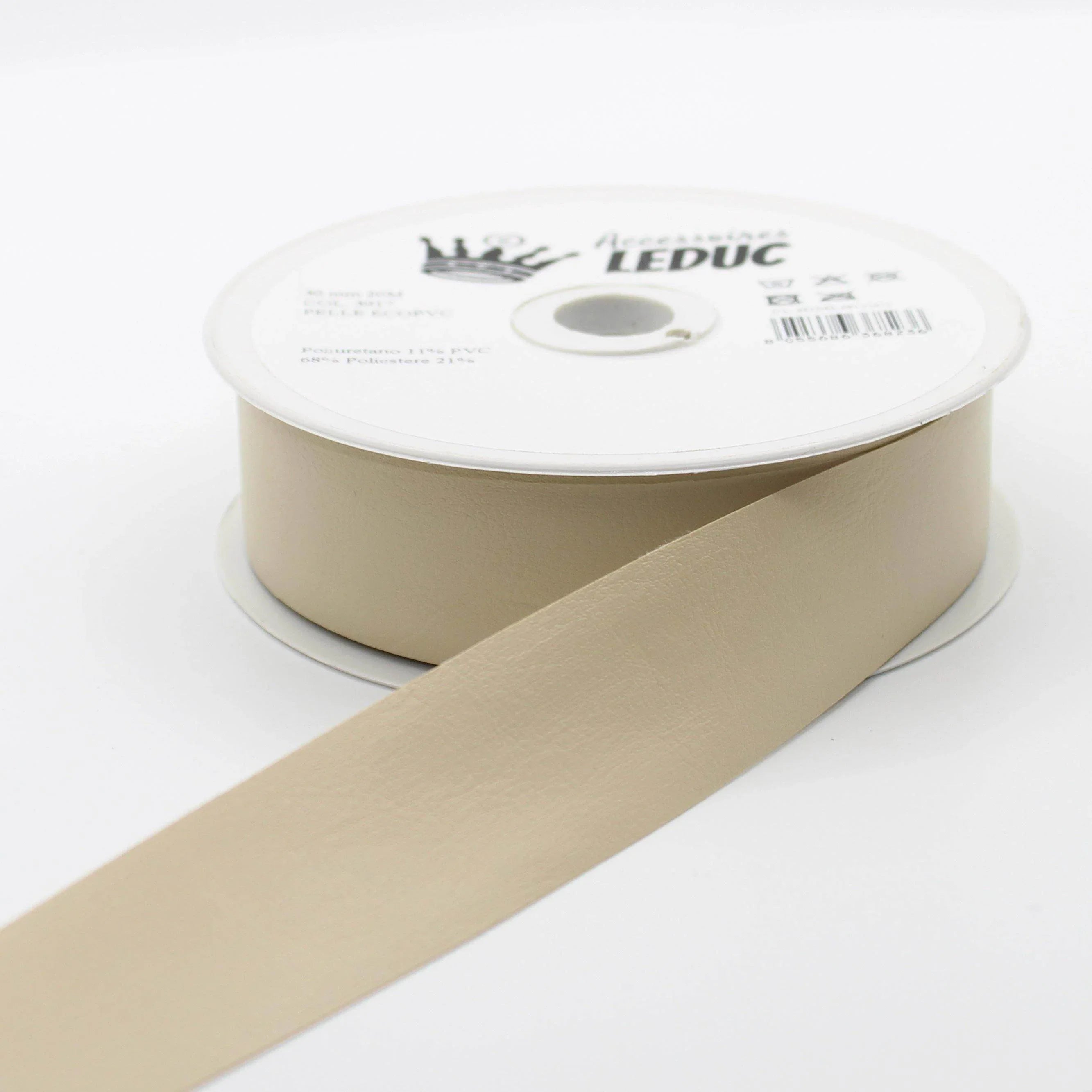 20 meters Simili-Leather Flat Cut Bias Binding 30mm #SBI504 - ACCESSOIRES LEDUC BV