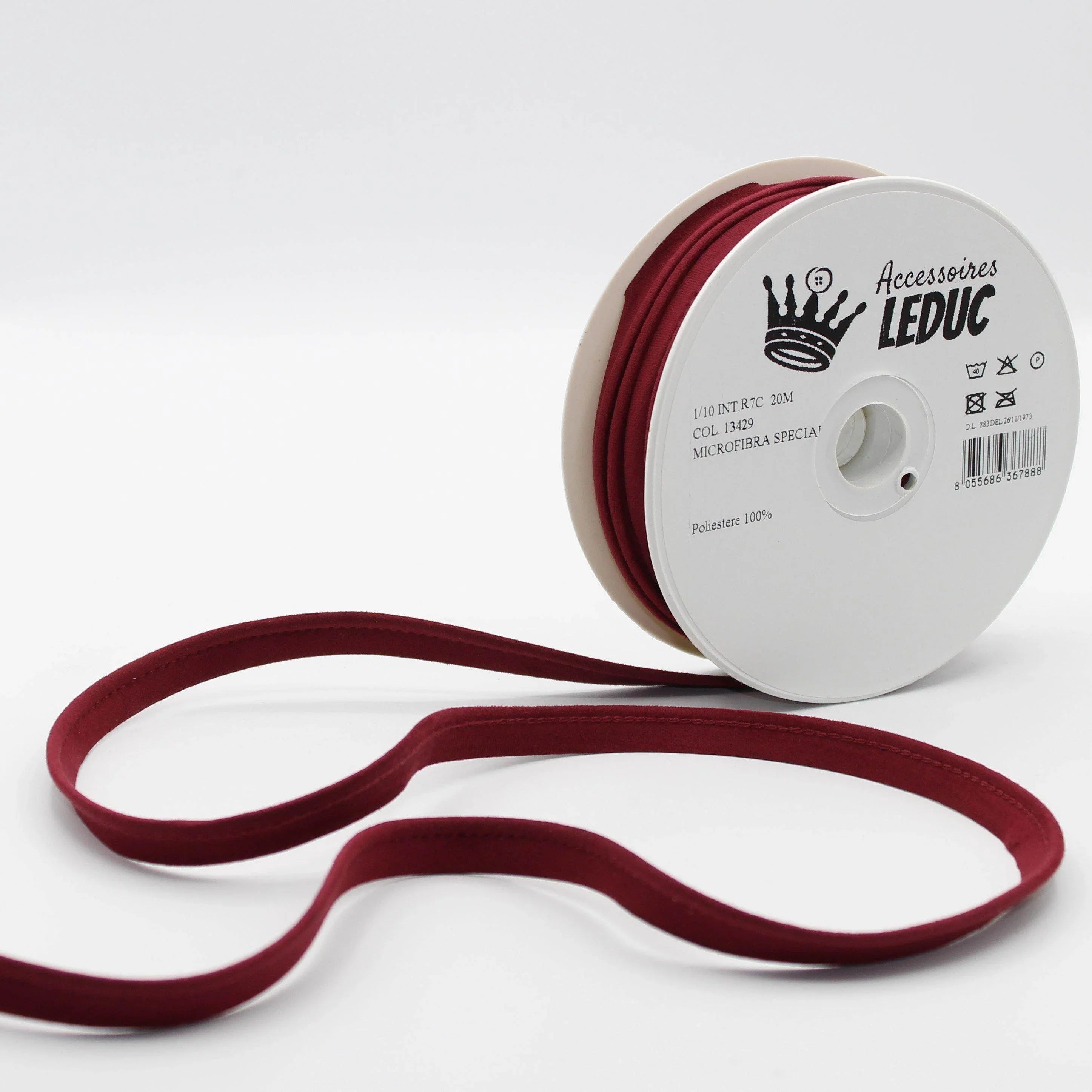 20 meters Suede Piping 10mm (8mm+2mm) - ACCESSOIRES LEDUC BV