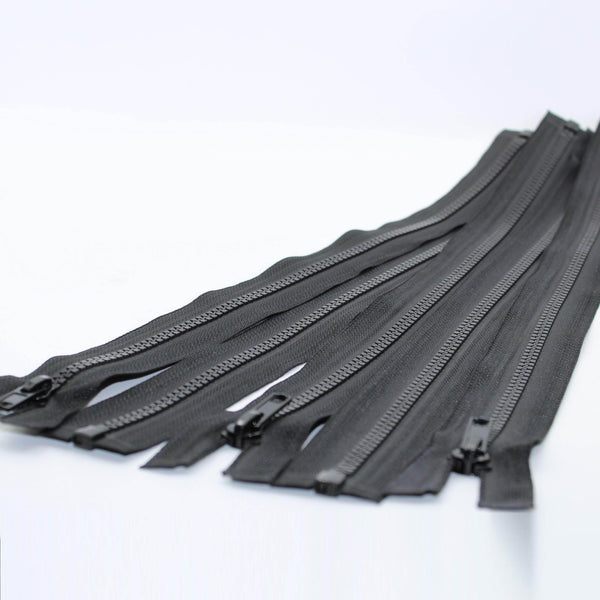 5 pieces Open-End Zippers Black or White - ACCESSOIRES LEDUC BV